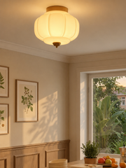 Eloise Flush Mount Milk Glass Ceiling Light – Modern Accent Lighting with Artistic Glass Shade